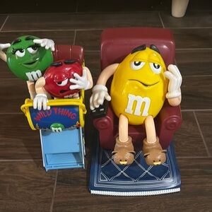 M&M'S Green and Red Toy Characters